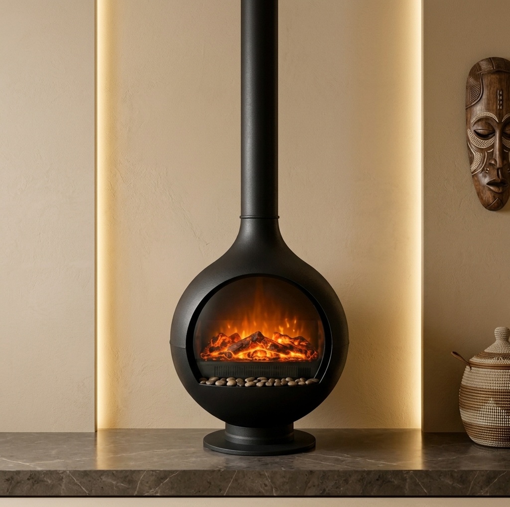 Modern Freestanding Fireplace
